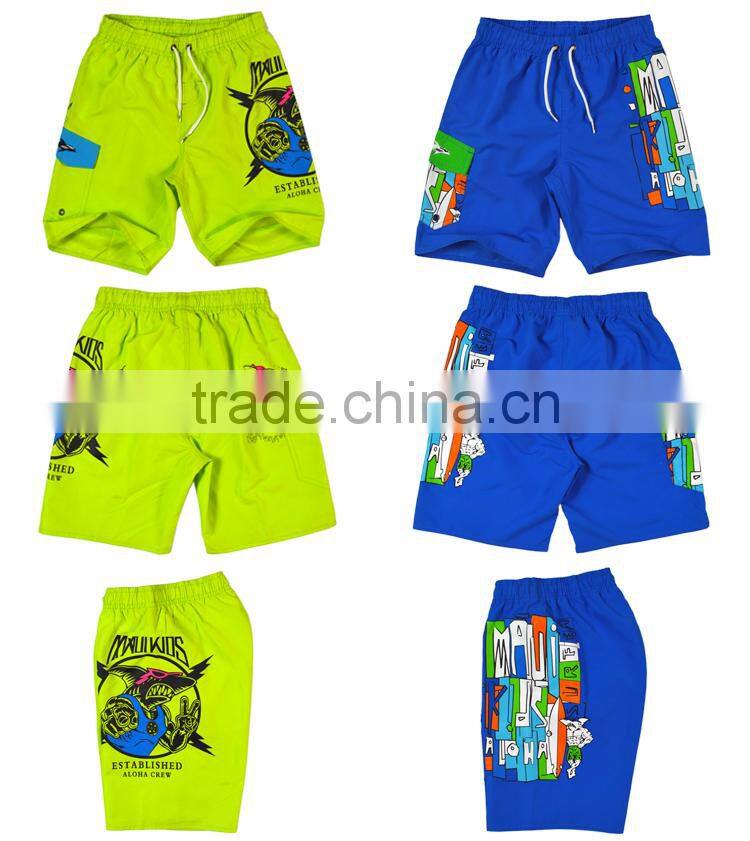 Wholesale Cartoon Printed Board Shorts For Boy / Boys Swimming Trunks