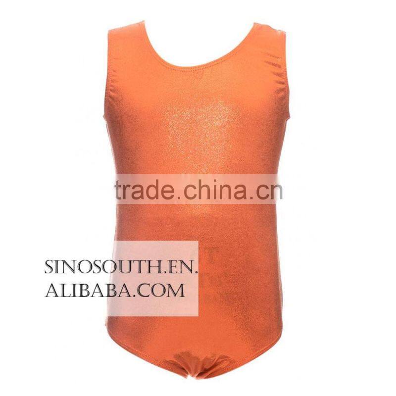 2017 Wholesale Kids Girl's Dance girls Shiny leotard girls gymnastics