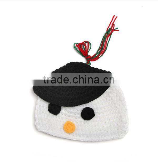 Funny child hat baby snowman crochet hat wholesale