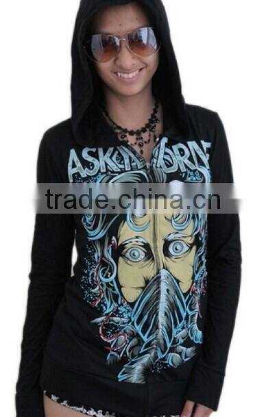 Fashion print zipper jacket for women