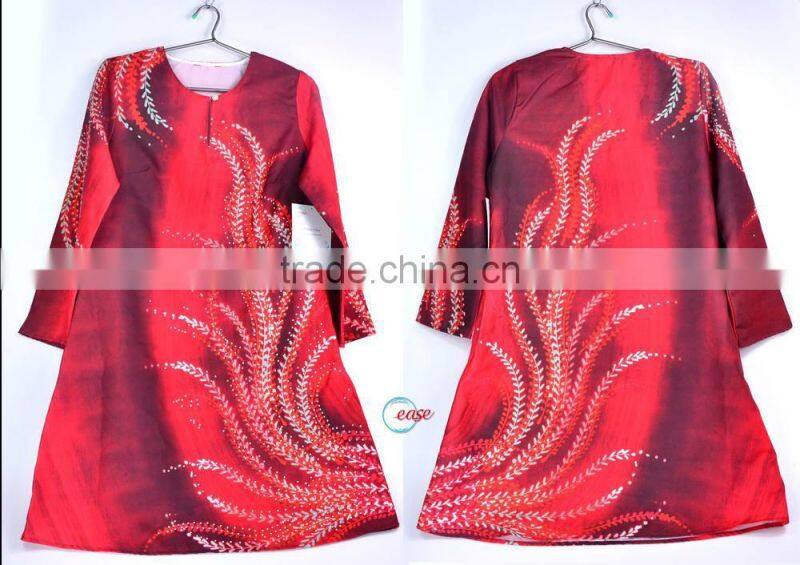 lady silk print blouse