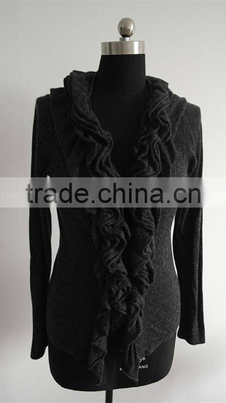 Fashion ladies lacy/lace knitted cardigan sweater