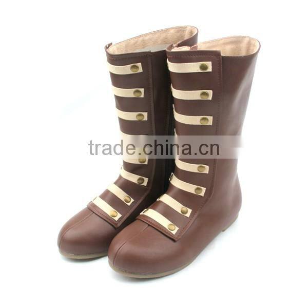 fashinable style kids high boots baby rubber sole shoes