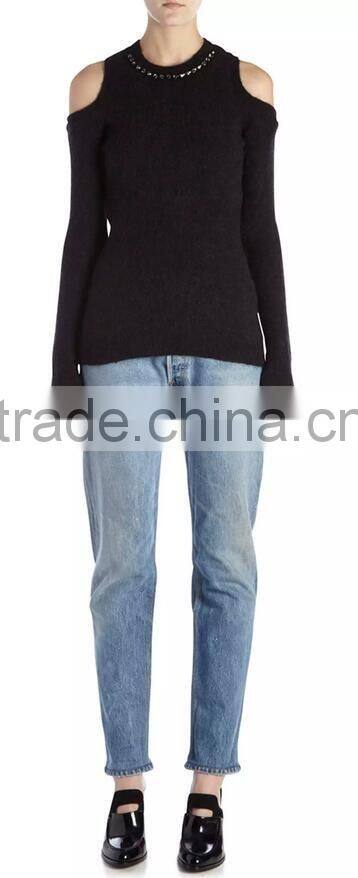High Quality Stretchy High Rise Skinny Jeans Pants with Five Pockets