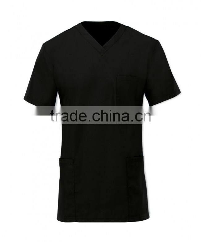 Hot sale 2017 stylish Unisex Lightweight Scrub with pocket hospital Medical uniform nursing tunic custom designs