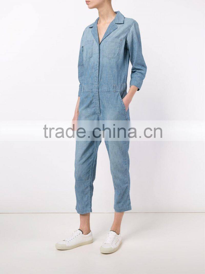 High Quality Durable Baggy Boyftriend Blue Color Overall for Women
