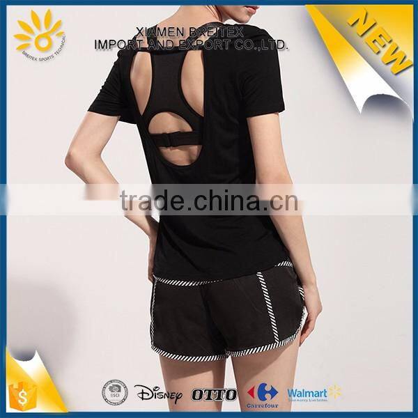 2017 Fashion design outdoor running wear womens sports tank tops
