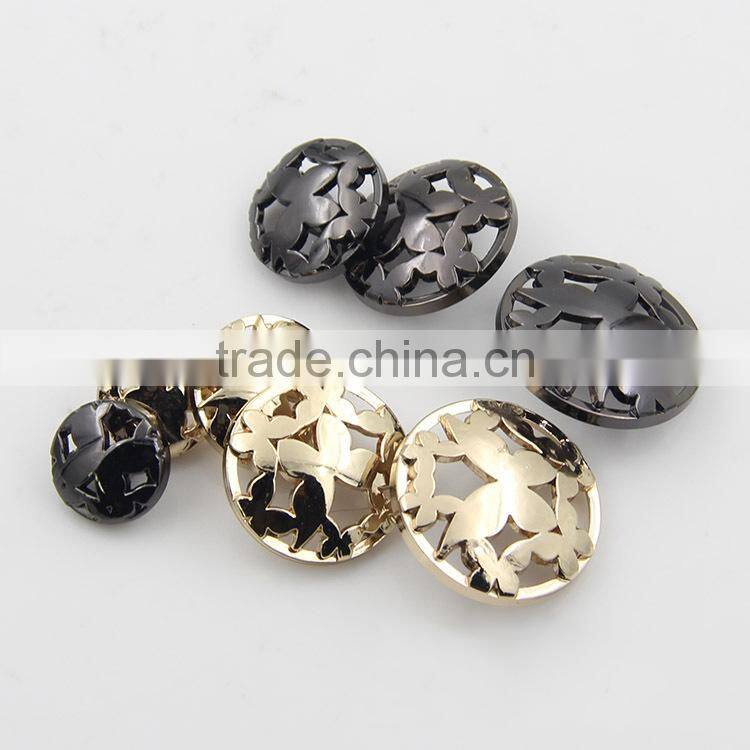 Wholesale Golden Black 13mm 20mm 23mm Shank Metal Buttons For Clothing