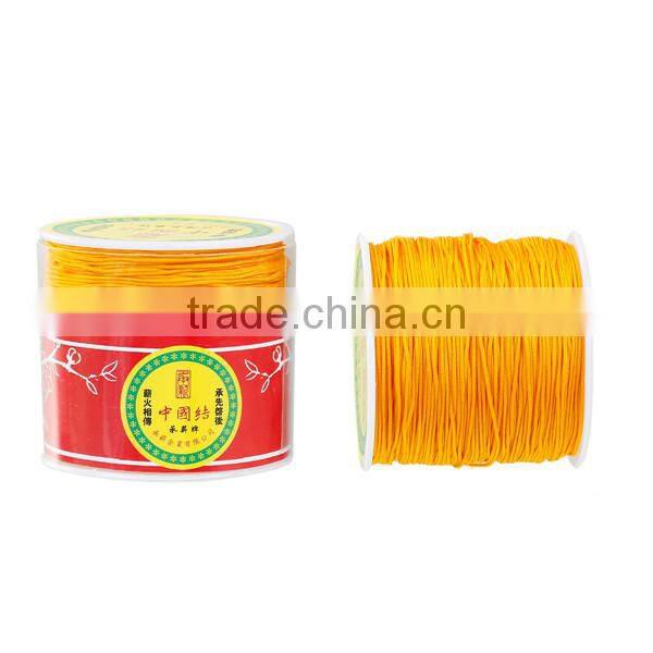 Orange 0.5mm Polyamide Nylon Jewelry Thread Cord For Buddha/Mala/Prayer Beads