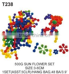 500 g Sun Flower Soft Rubber Educational Building Blocks Toys For Kids