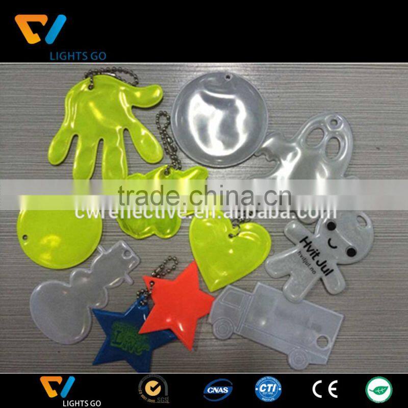 pvc car promotion reflective keychain manufacture for kids