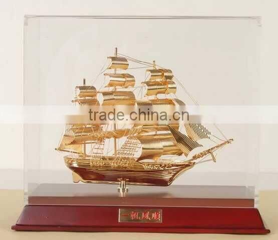 Luxury Shinning Sailing boat , Ship Model For Home Decoration JC-02