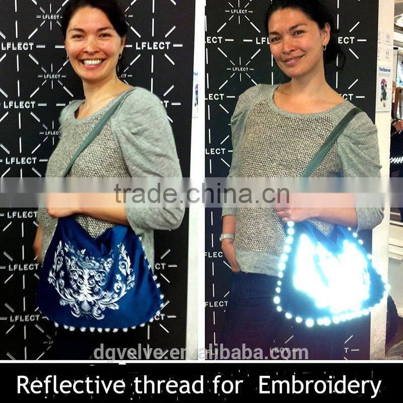 120d/2 soft polyester reflective embroidery thread for clothing