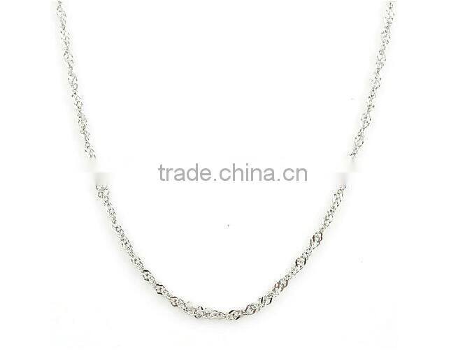 Stainless Steel Singapore Twisted Curb Chain Necklace DIY Waving Chain Jewelry,Unisex