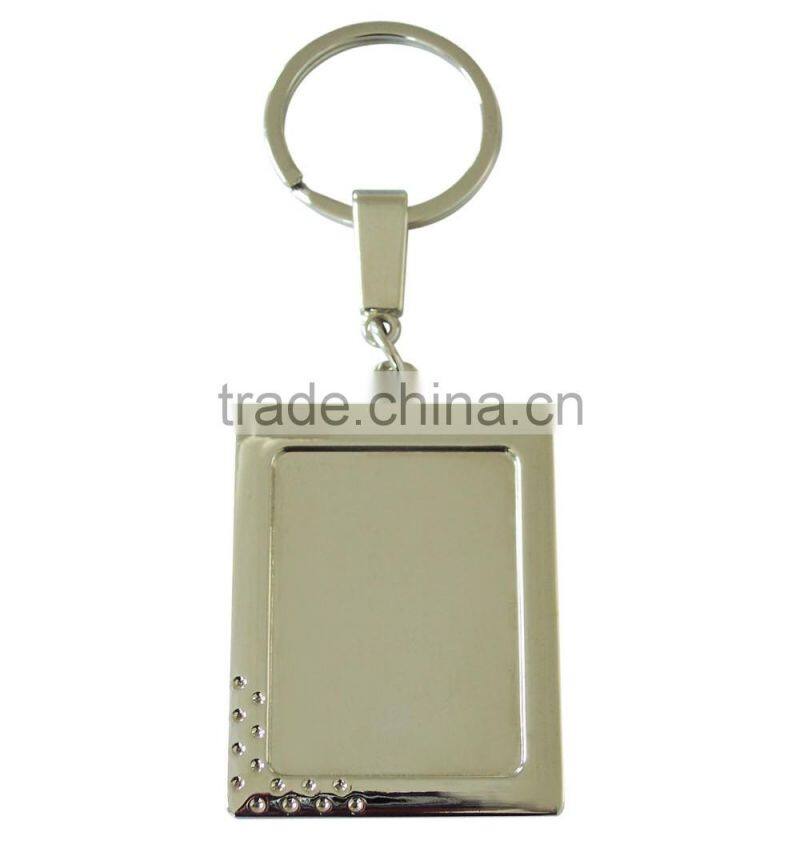 2016 Blank Square Shaped Custom Cut Out Metal Keychain