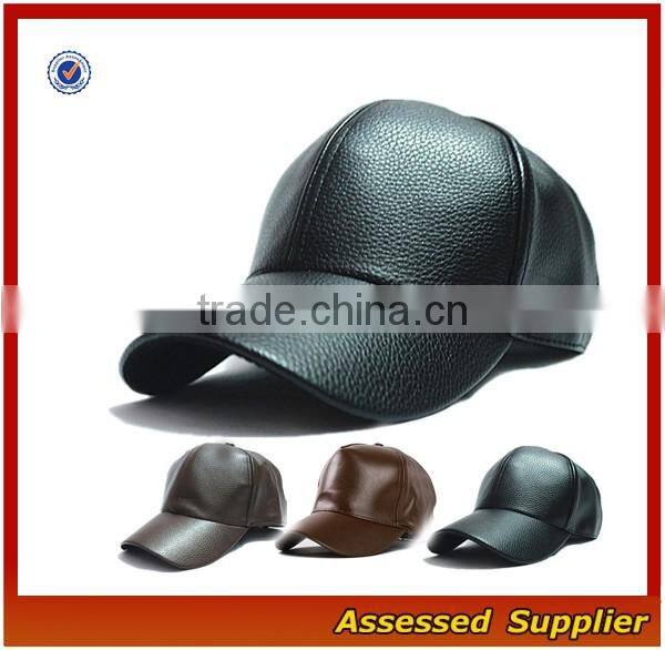 Custom high quality PU leather blank snapback cap dad hat cool baseball hat for men&women