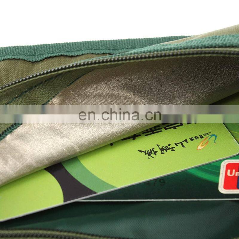 Printed Dark Green Travel Nylon Rfid Money Bag Women Waist Wallet