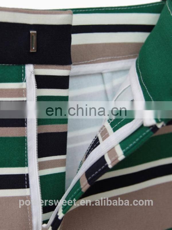 Horizontal Stripes Ladies Casual Shorts