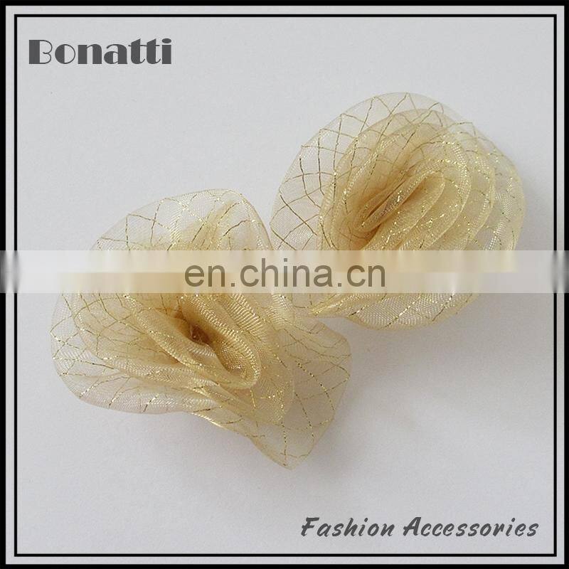2014 Fashion small fabric brooch flower green fabric flower brooch