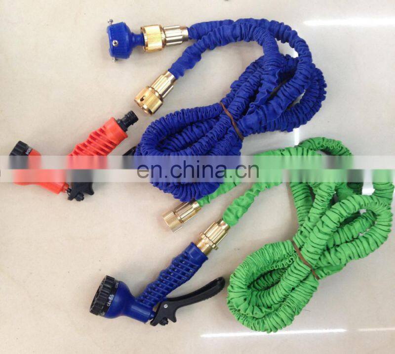 High Pressure Expandable Water Hose Brass Fitting with Spray Nozzle