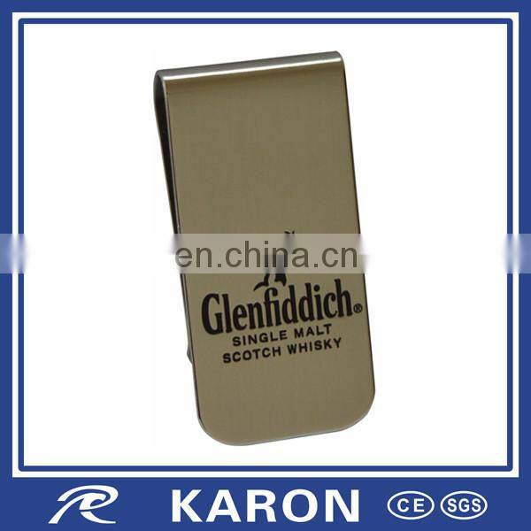 cheap metal paper clip with laser engraved logo