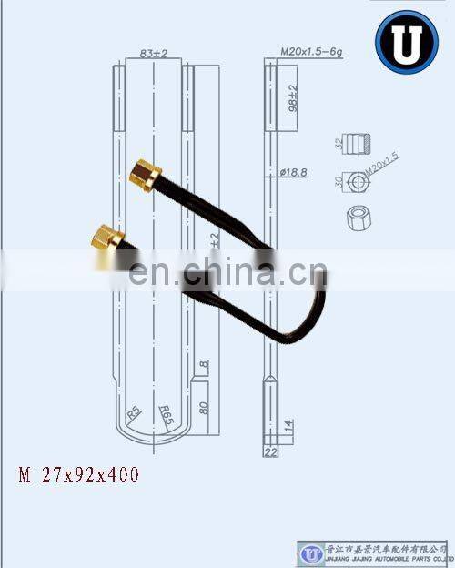 U-Bolt with nuts for Fuso eye bolt