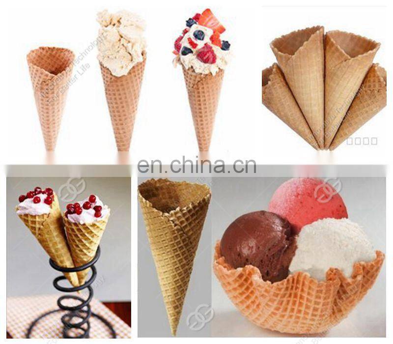 Commercial Widely Snow Sugar Cone Baking Baker Rolled Ice Cream Cone Making Machine Waffle Bowl Maker