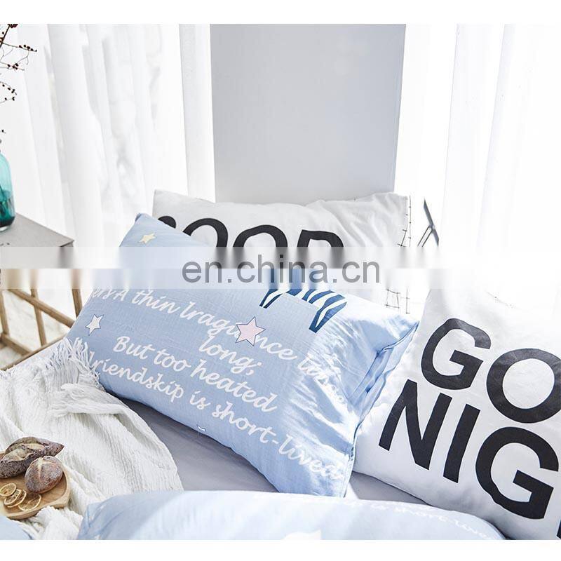 i@home New style bedding linen 100% cotton modern bed sets linen sheets duvet cover with zebra delicate pattern for living room