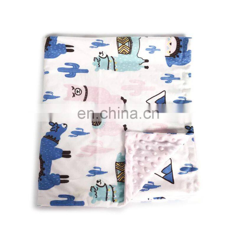 Super Soft Anti-Pilling Polyester Bubble Embossed Blanket Custom Fleece Minky