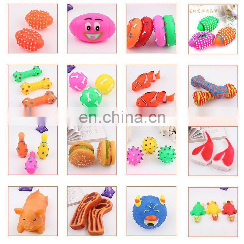 Pet Puppy Vinyl Donut Bone Chew Squeak Toy For Dogs