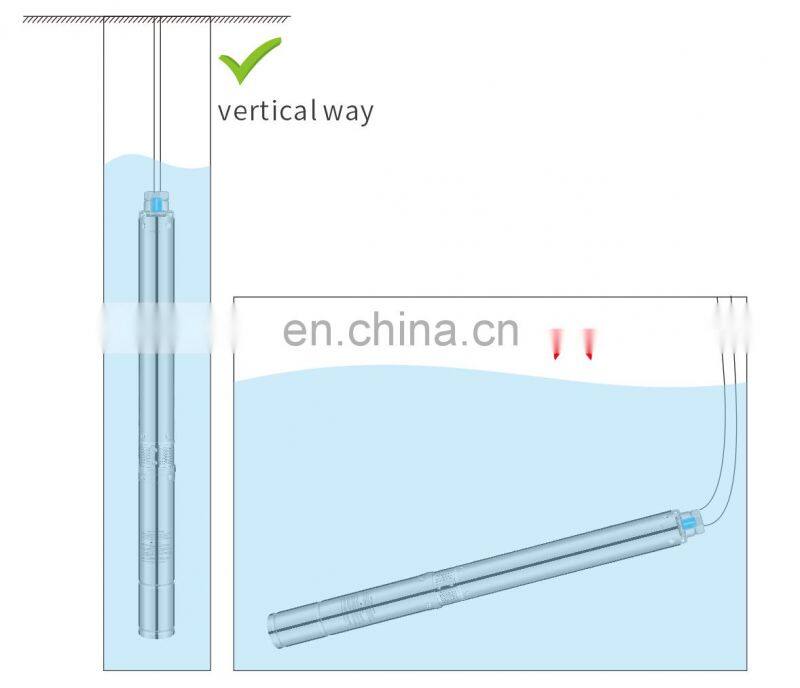 3.5SD 3m3/h stainless steel deep bore well submersible water pump
