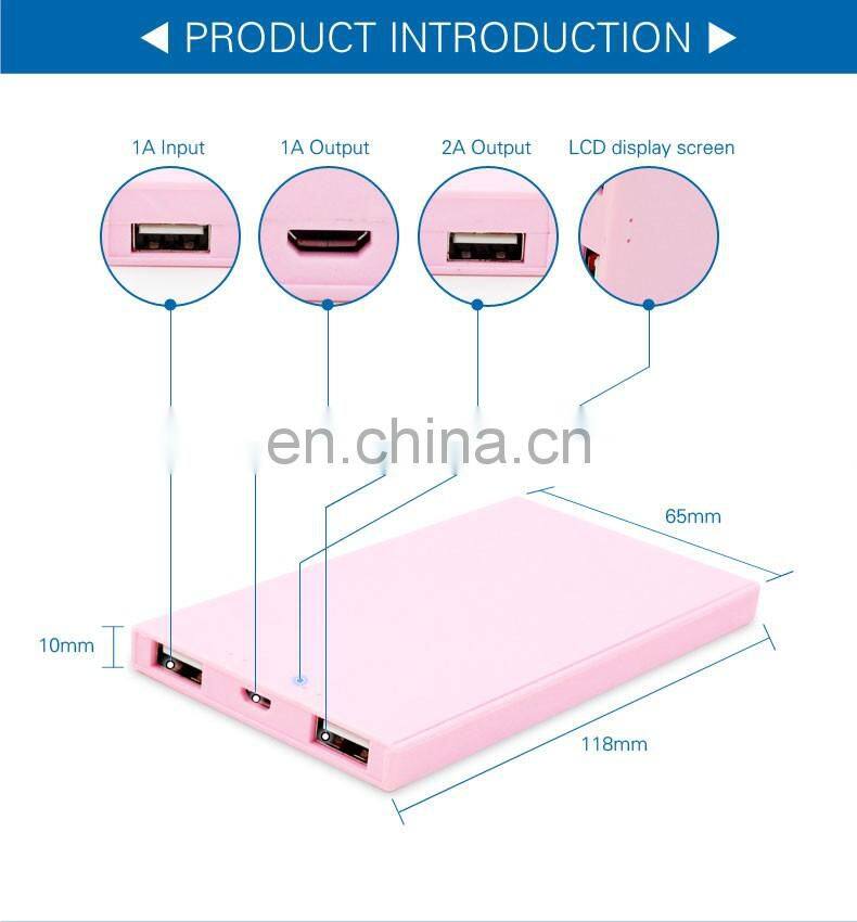 4000mah New Arrival High Quality polymer Power Bank External Battery Charger for Mobile Phone