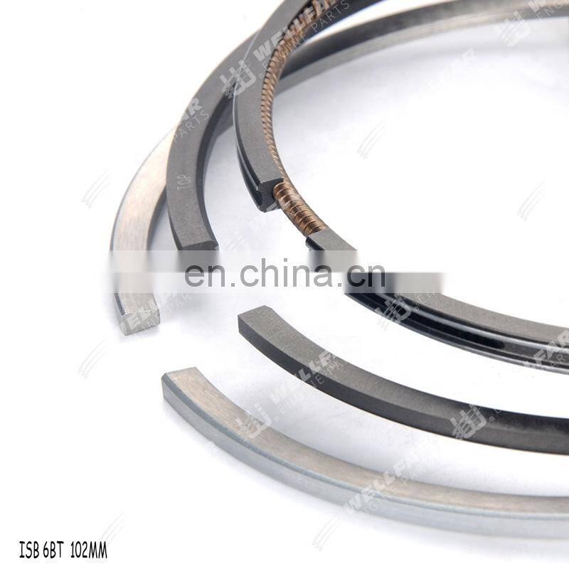 machinery engine parts 102mm ISB BAT 6BT Diesel engine piston ring 3802230