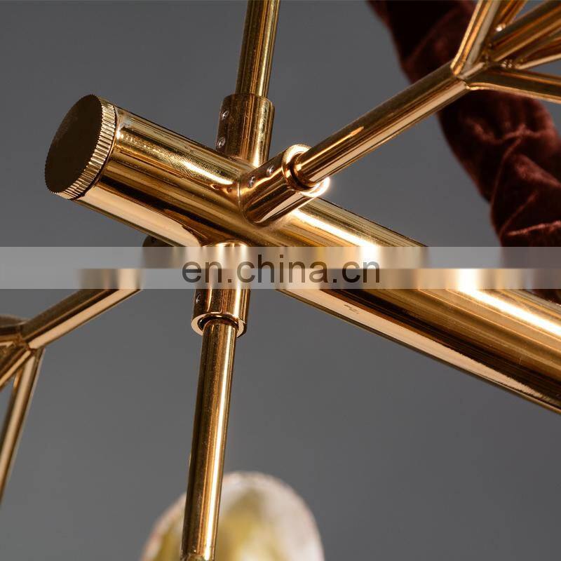 New design agate stone chandelier for hotel lobby home meeting room cafe shop decoration