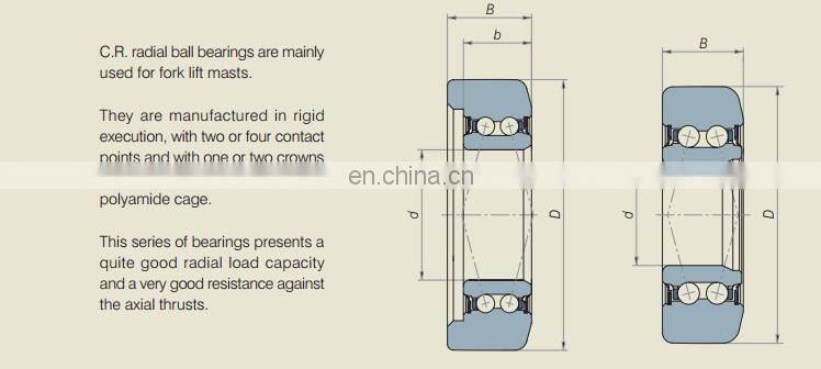 Combined ball bearings with cage for forklift masts 900-3522