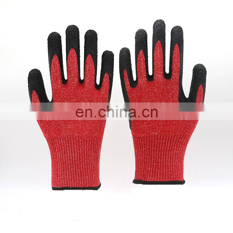 Customized Protective Latex Coated Anti-Cut Anti-Slip Work Safety Gloves