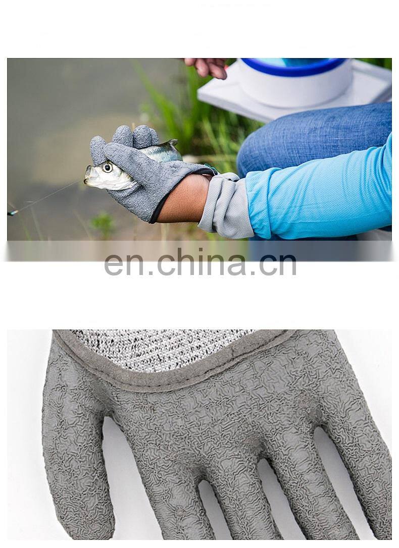 Fish Handling Safety Gloves With Magnet Fisherman Professional Catch Fish Gloves Cut Puncture Resistant Fishing Hunting Gloves