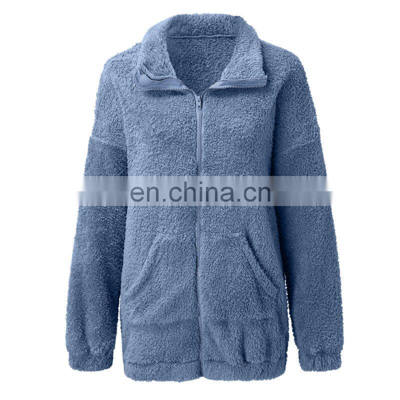 2021 European and American cross-border new women's fashion trend and comfortable wool cardigan jacket jacket