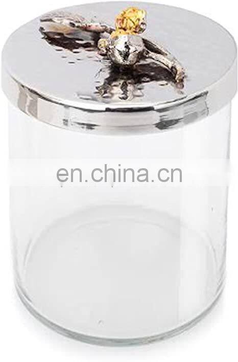 Luxury Lilly Lid Metal & Glass Canister