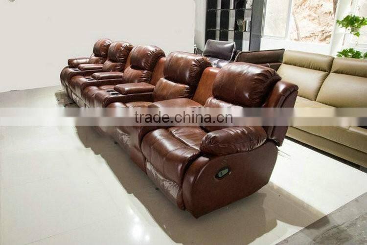 Comfortable Designed Leather Recliner Luxury Furniture Living Room Sofa