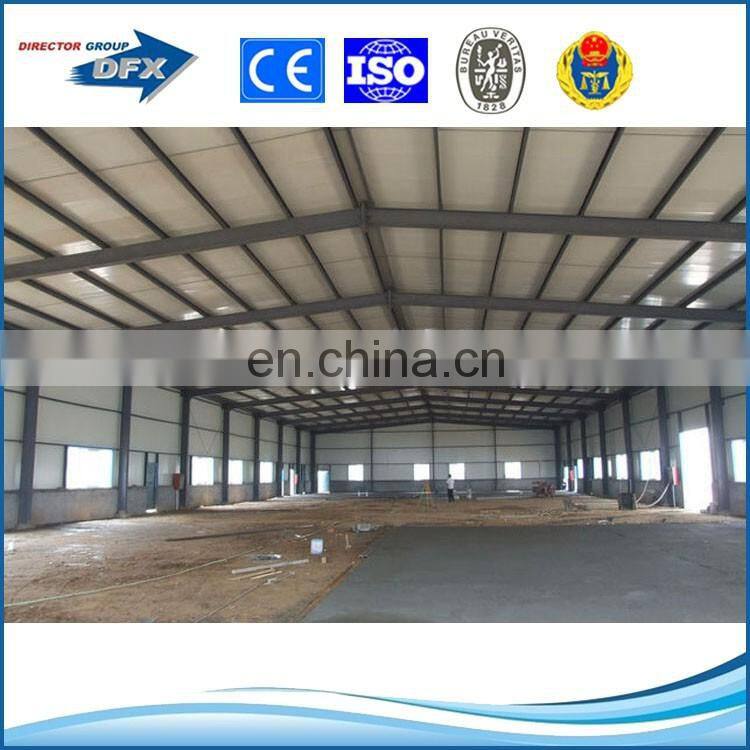 Metal building construction gable frame prefabricated galvanized steel roof structure shed