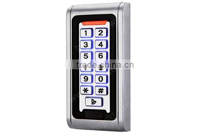 Access control digital door lock waterproof standalone keypad rfid reader with blacklight