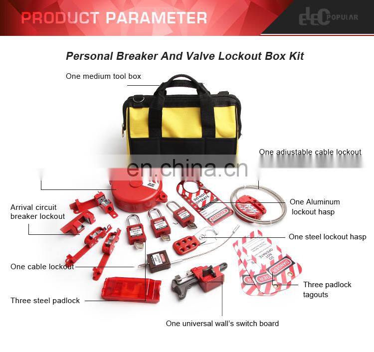 Manufacturer High Security Safety Electrical Lockout Bag With Padlocks Kit
