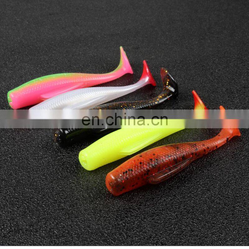 JOHNCOO 2021 Hot Sale 8cm Paddle Tail TPE Material Soft Bait Minnowz Fishing Lures