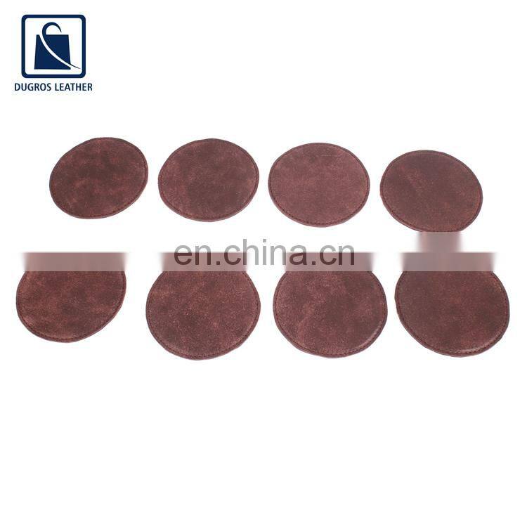 Leading Indian Exporter of Good Quality Widely Selling Home Table Decorative Genuine Leather Coaster at Low Price