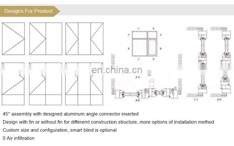 House Apartment Double Glazed Residential Windows Aluminum Sliding Window