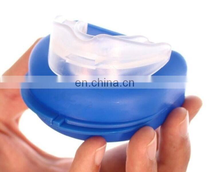 Silicone Sleeping Mouth Guard Stop Teeth Grinding Anti Snoring Bruxism Sleeping Aid Mouthguard with Case Box Health Care