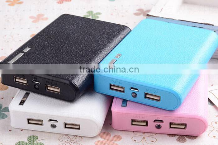 2015 hot selling fashion leather power bank high quality charger