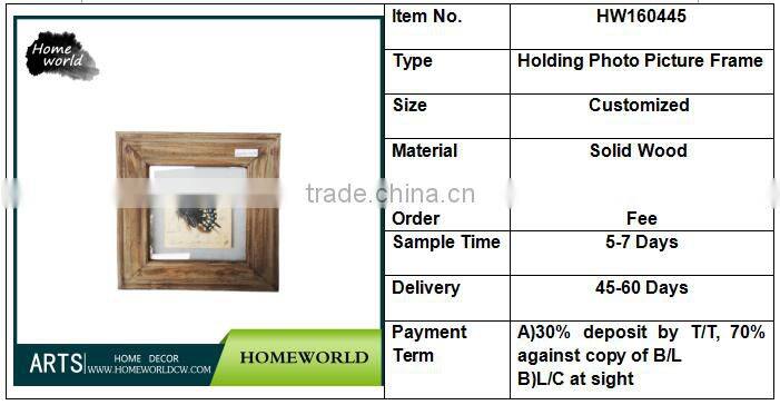 Customized antique imitation souvenir holding butterfly photo picture frame