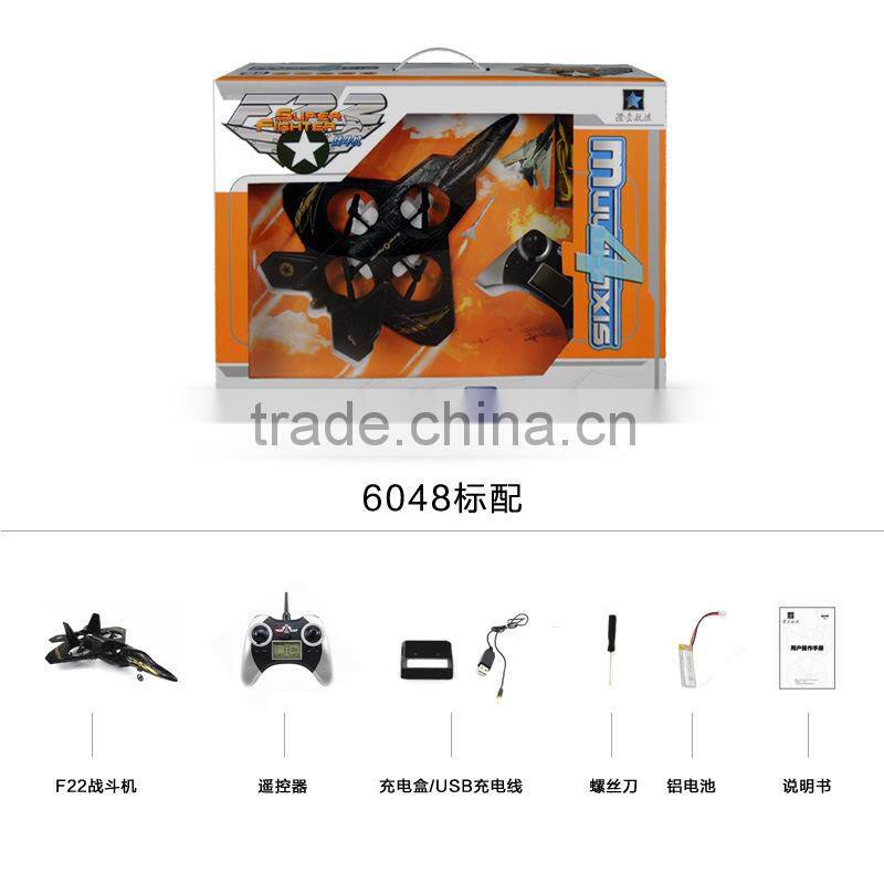 2014 new products F22 aeromodelling 2.4G 4CH 4channels gyroscope Warplane Super Fighter , 2.4G transmitter helicopter